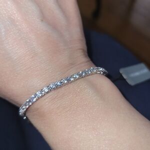 SALE NADRI TENNIS DIAMOND CZs 💎 Platinum plated Bracelet